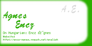 agnes encz business card